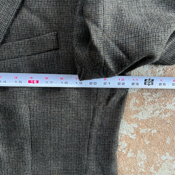 Geoffrey Beene lambs Wool Blazer Men’s Sz 42 R Gray Sport Coat Two Button Luxury - Picture 8 of 16